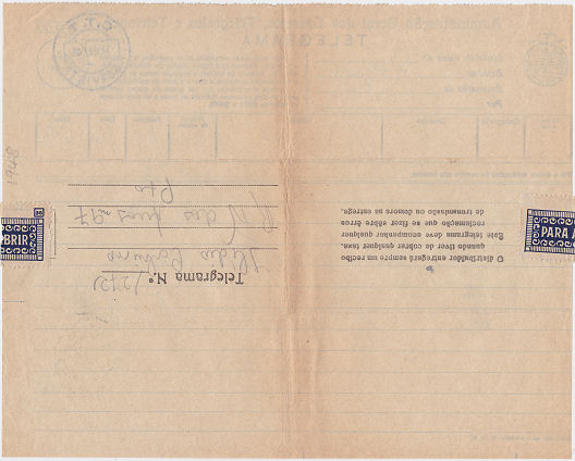 Telegram of 14 May 1948 - back