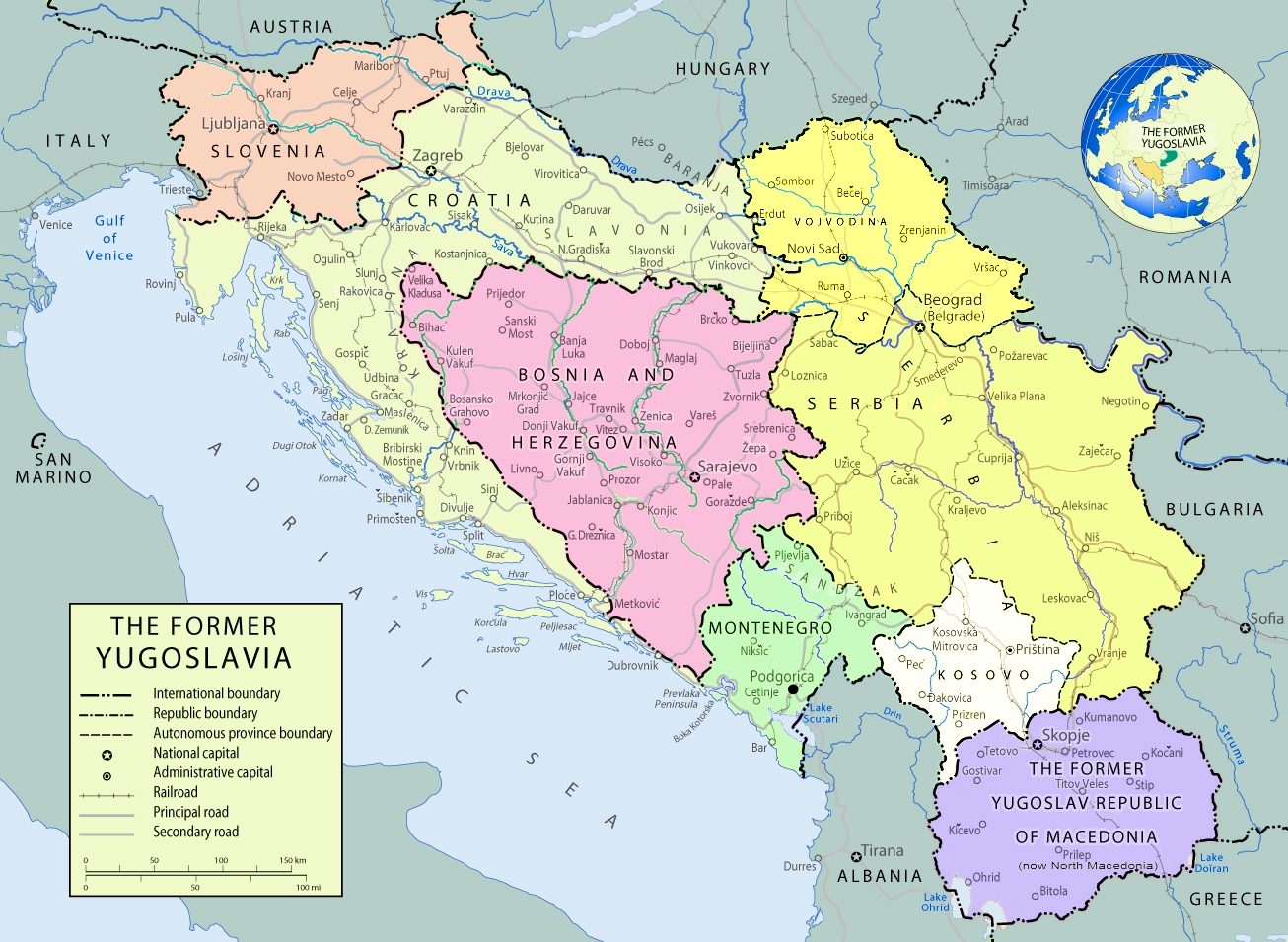 Yugoslavia map