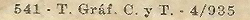 Form 3009 - 541-T.Graf.CyT-4-935 - imprint