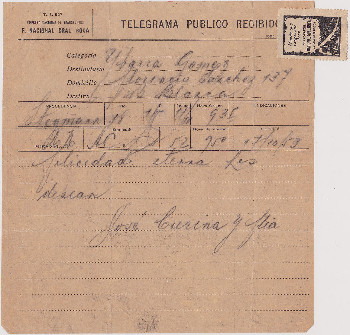 F.C. Gral. Roca, Form T. E. 527