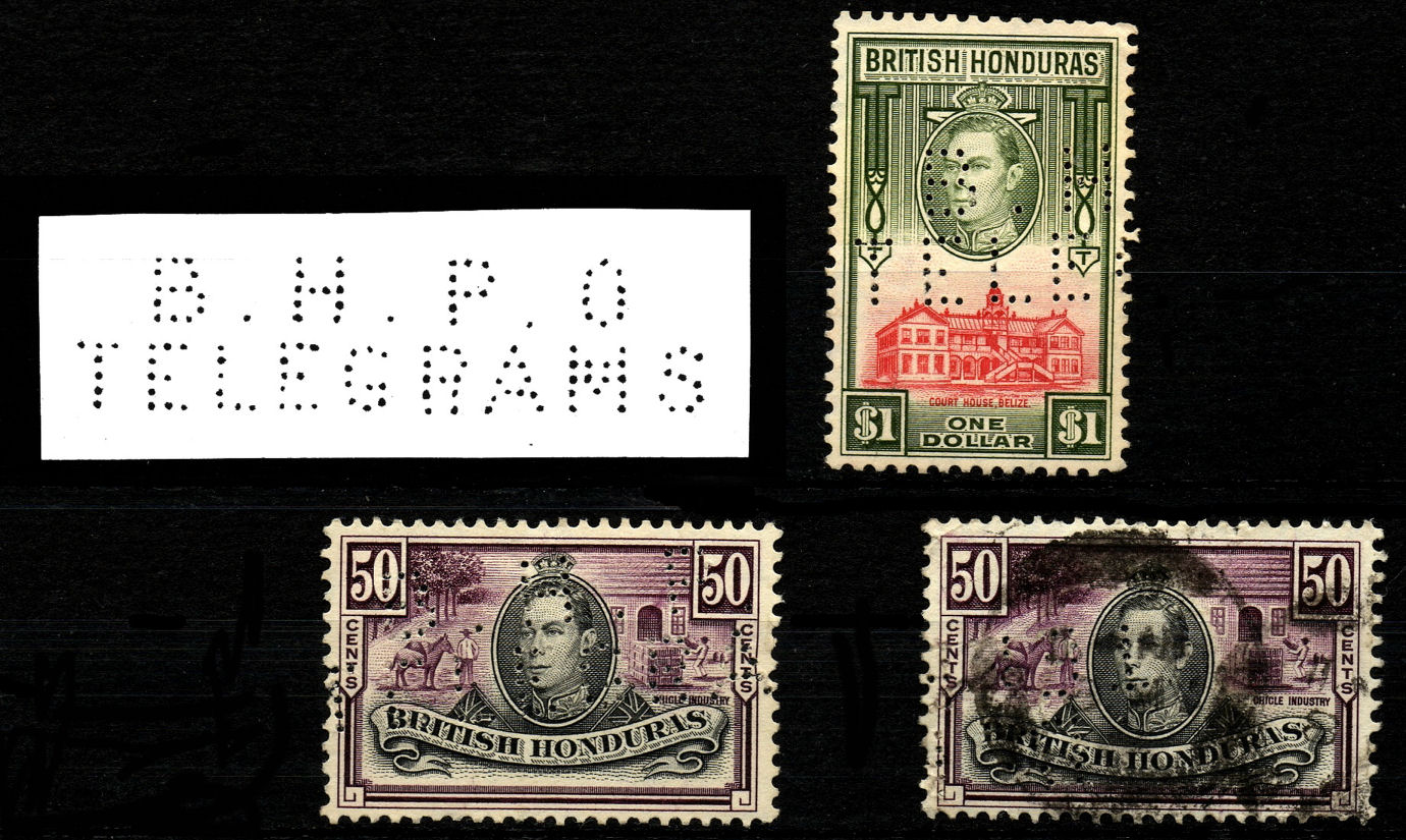 British Honduras perfins