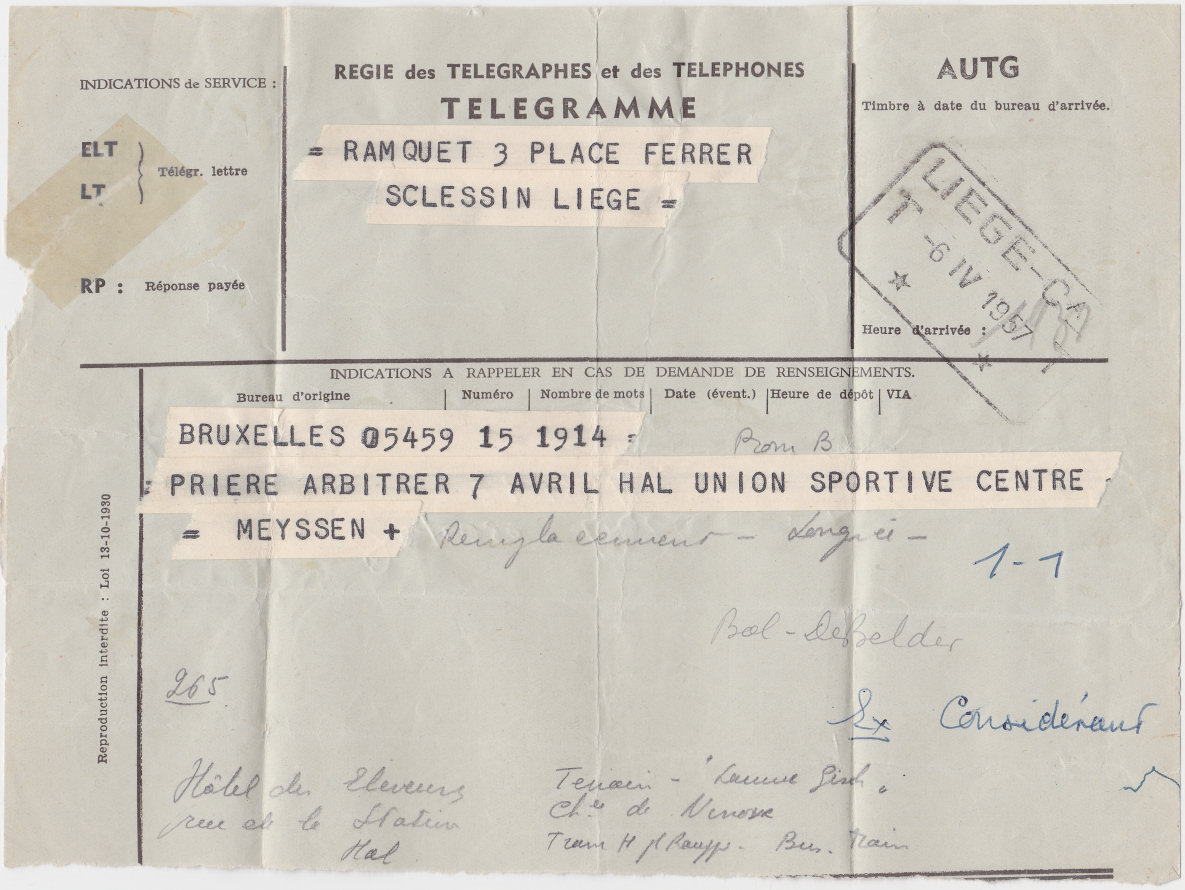 Telegram - used 1960