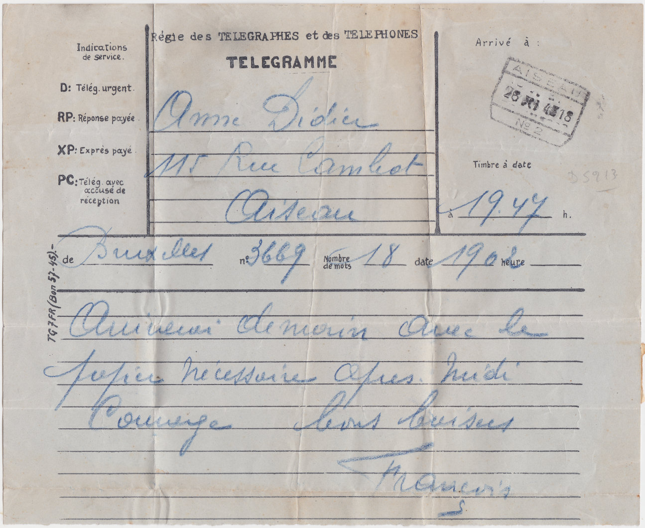Telegram - used 1960