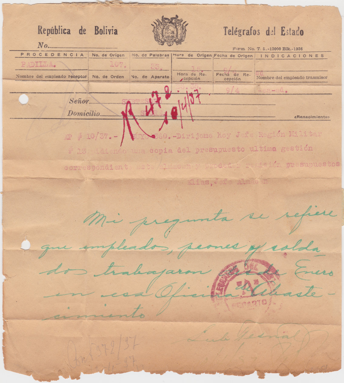 T5 - 1936 printing of 13000