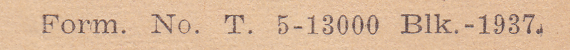 T5 - 1936 printing of another 13000 - imprint