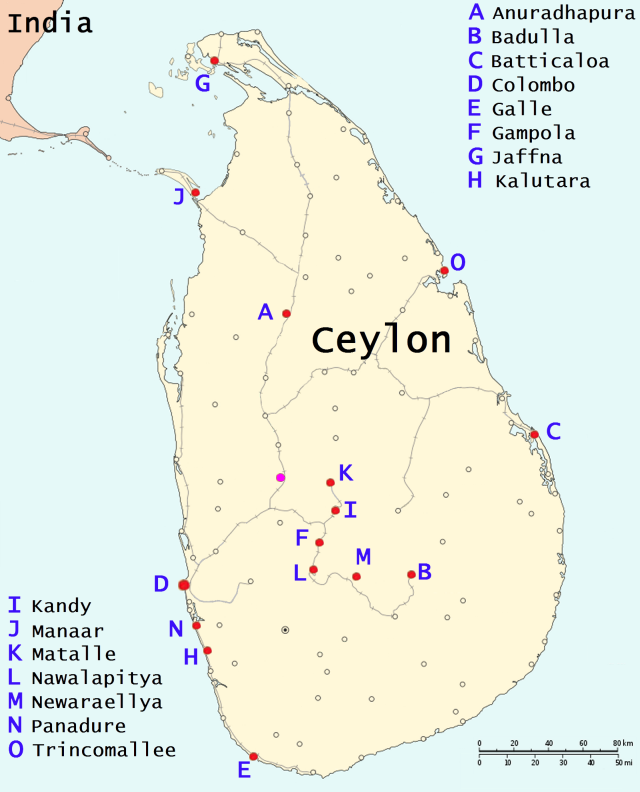 Map of Ceylon