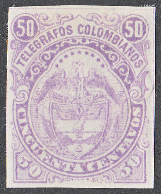 Colombia 50c type I, violet