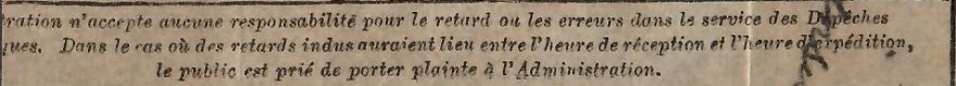 disclaimer in French