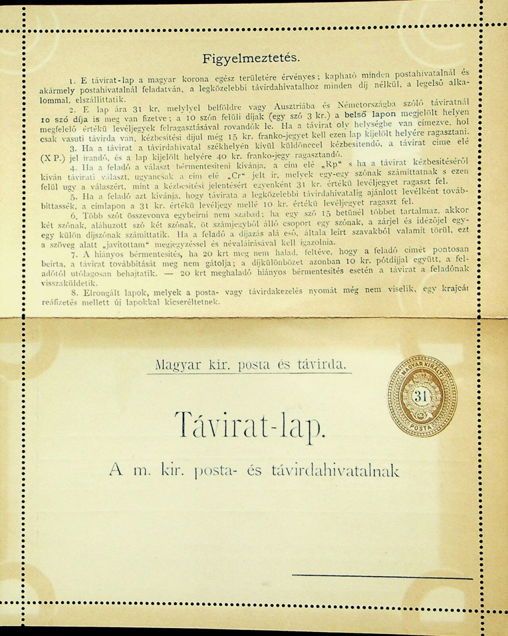 Távirat-lap - outside