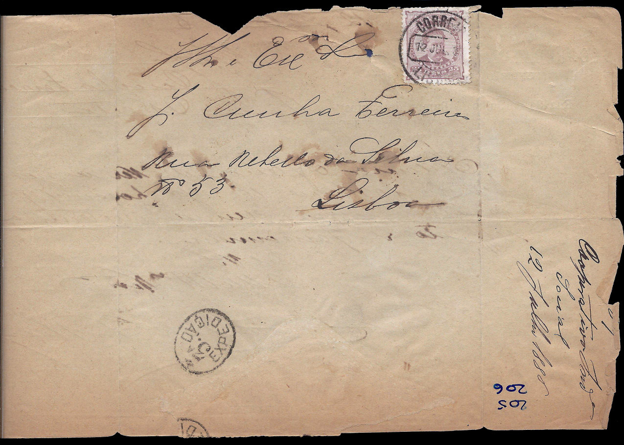 Telegraph delivery form / envelope of 12 July 1888.