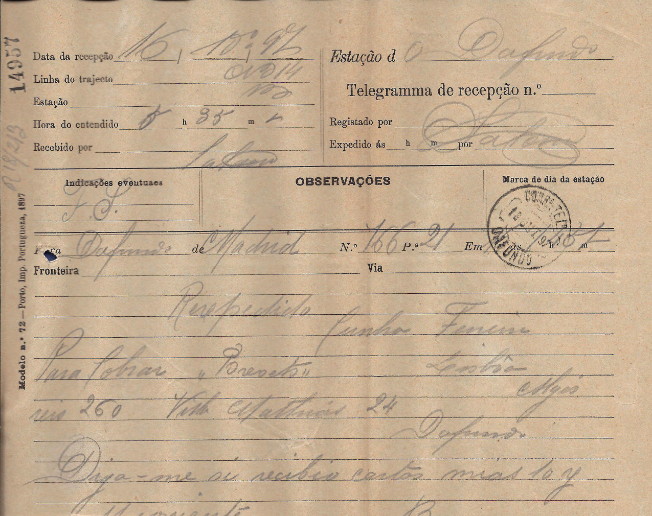 Telegram of 1897