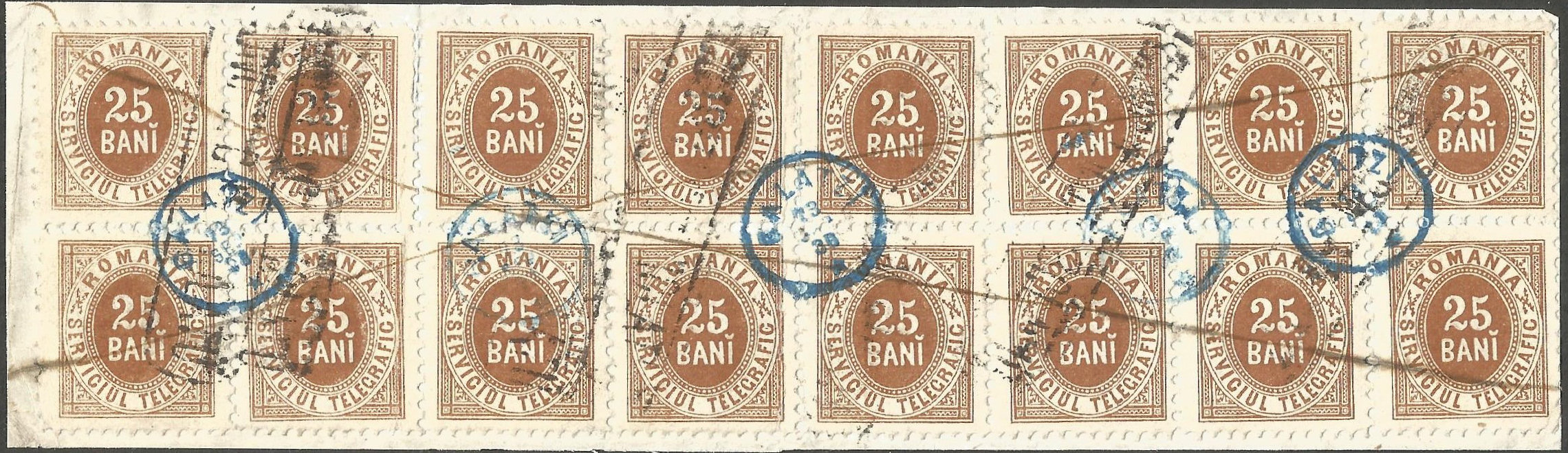 Romania-25b block of 16
