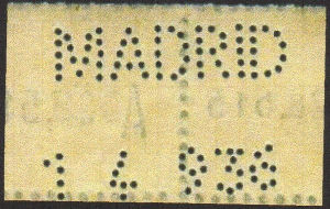 Spain with Madrid and date perfin 1-4-1936 die