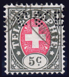 B/W perfin on 50c