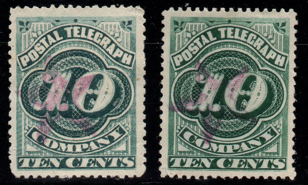 USA Postal Tel-Cable 10c shades