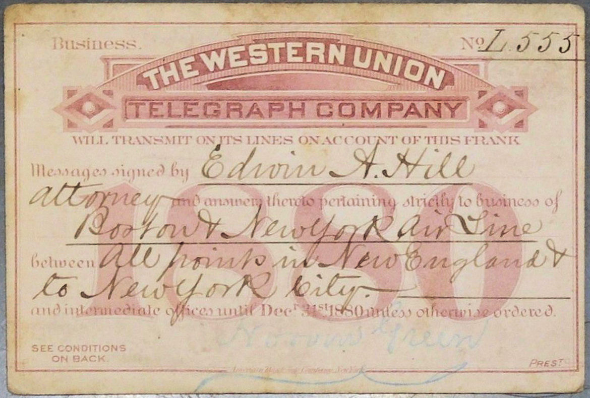 Western Union Business Frank 1880 front