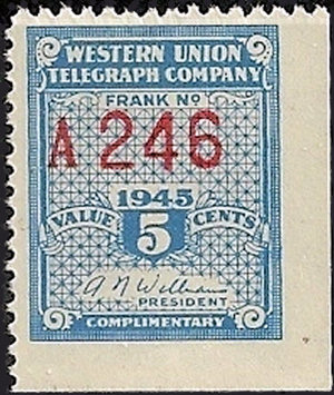 Western Union 1945 5c - A246