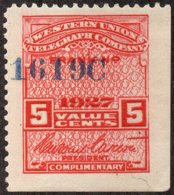 Western Union 1927, RH76a - C