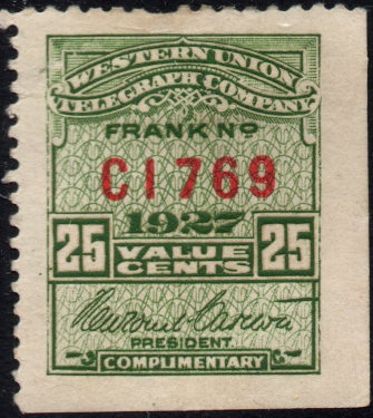 Western Union 1927, RH77 - C