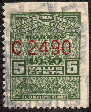 Western Union 1930 5c - C