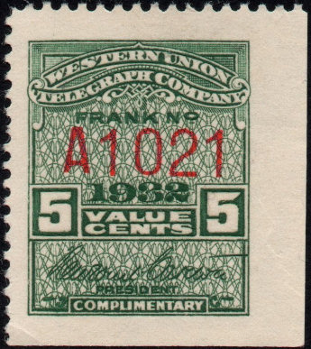 Western Union 1932, RH86 - A
