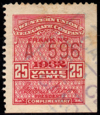 Western Union 1932, RH87 - A