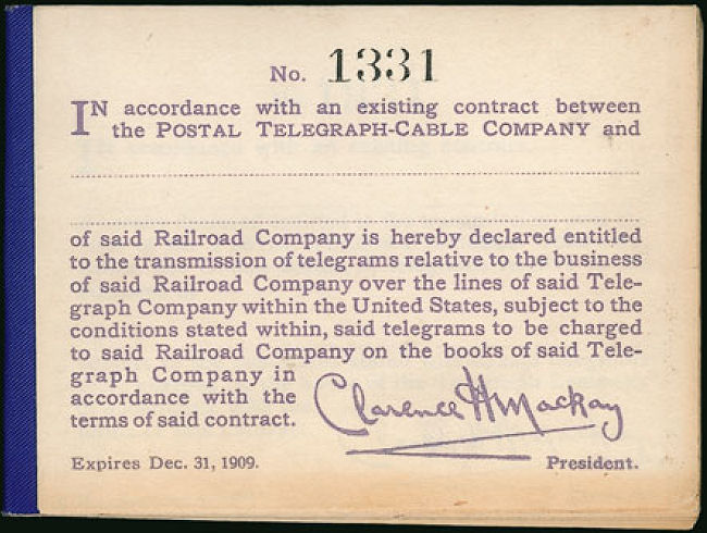 USA Postal Tel-Cable 1909 - H44 booklet
