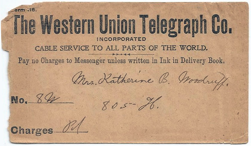 Western Union Envelope 116