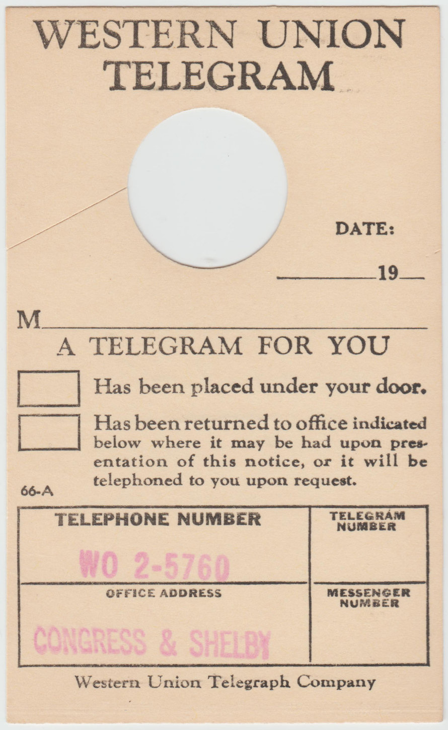 DH dated 13-1-51 - front