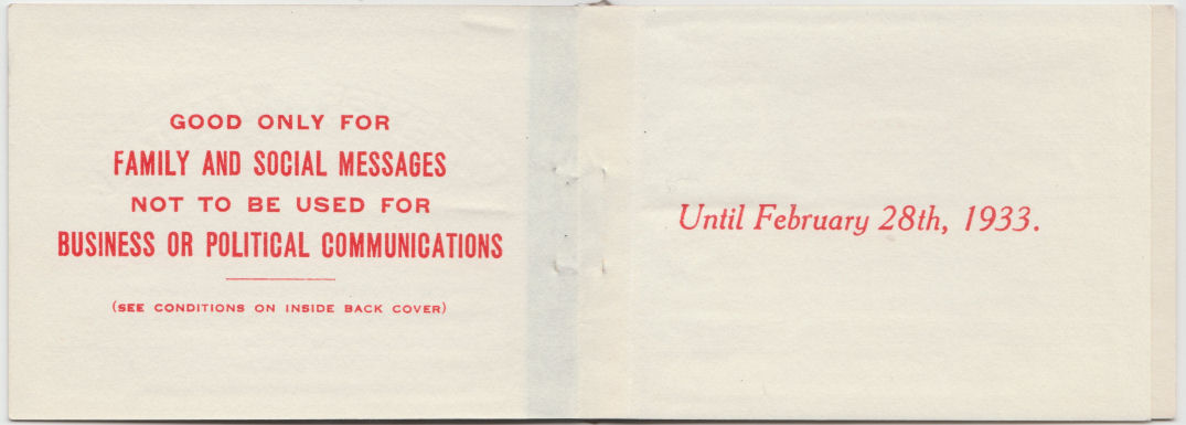 WU 1932 booklet cover - inside