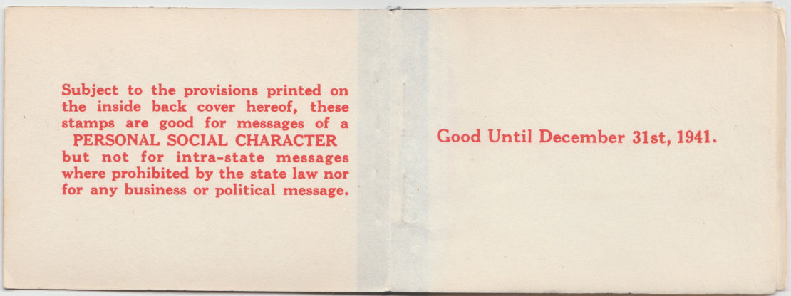 WU 1941 booklet cover - inside