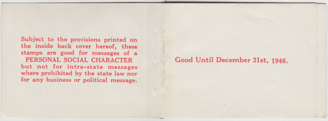 WU 1946 booklet cover - inside