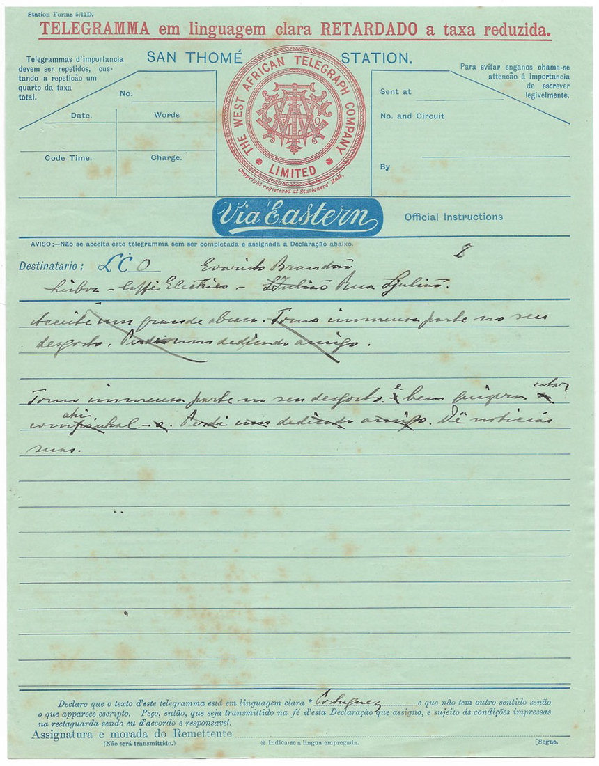 5/11D Telegram form - front