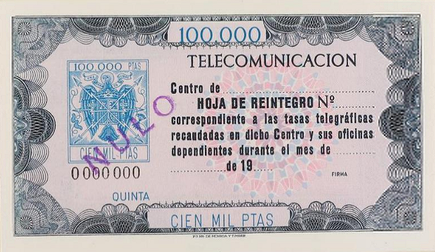 1973 Muestra - 100,000 Ptas