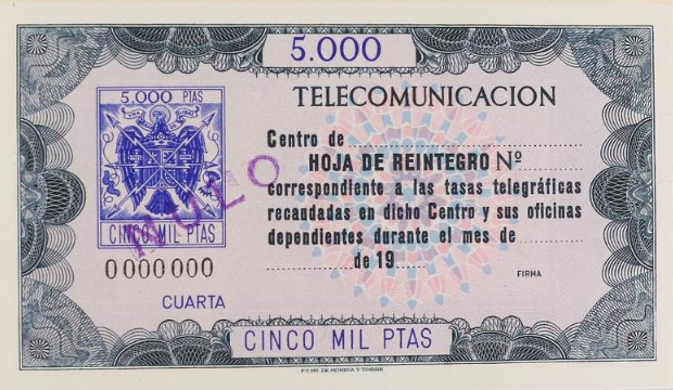 1973 Muestra - 5,000 Ptas