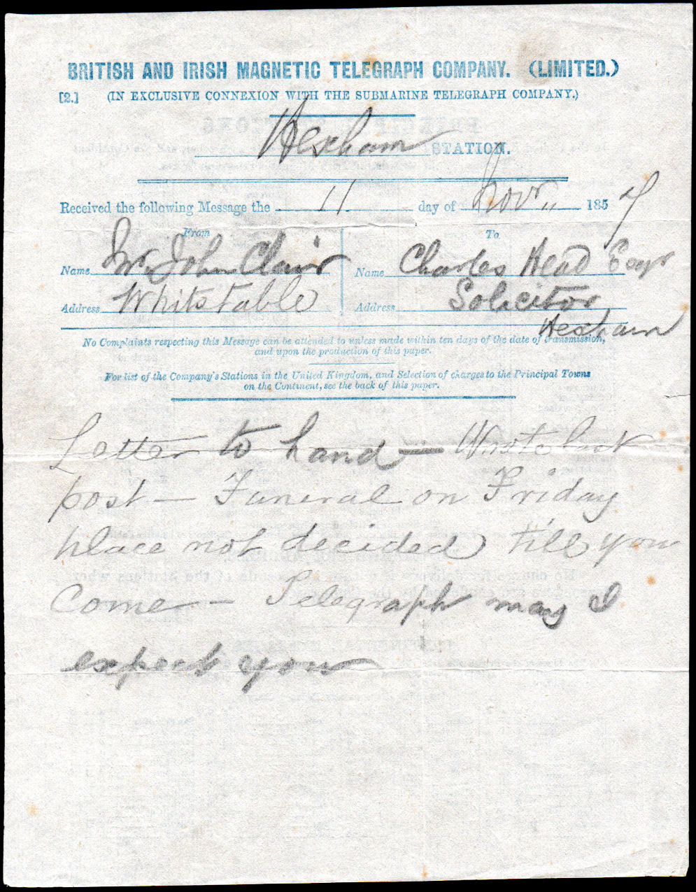 British & Irish Stationery 11-11-57 - front