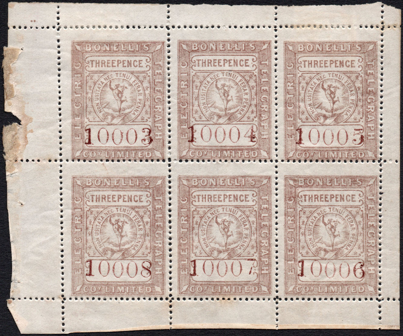 Bonilli's 3d booklet pane of 6