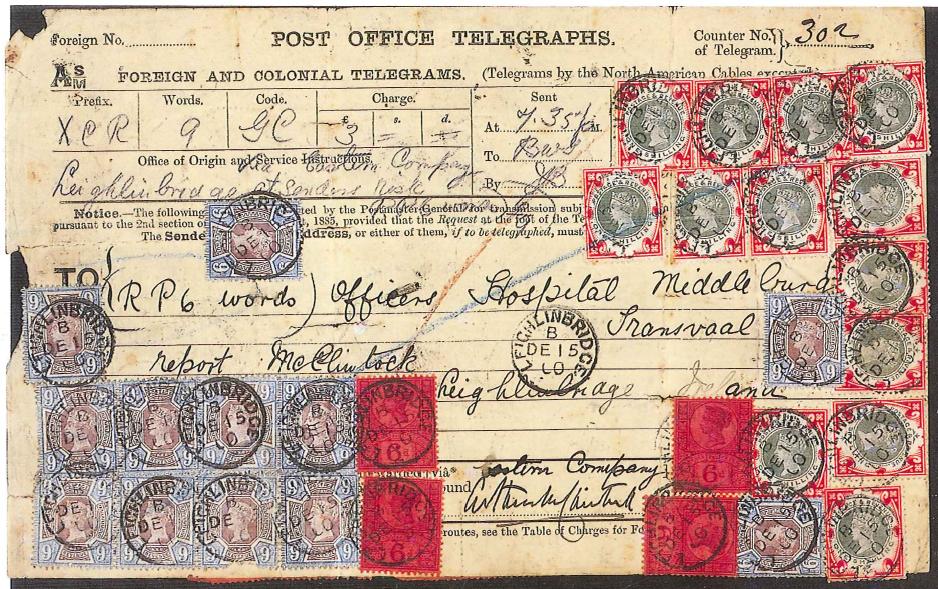 £3 ASM Telegraph to Transvaal