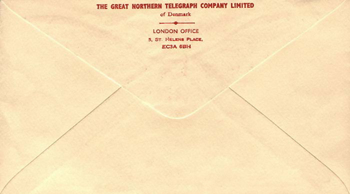 Great Northern Cablegram, 1978 - back