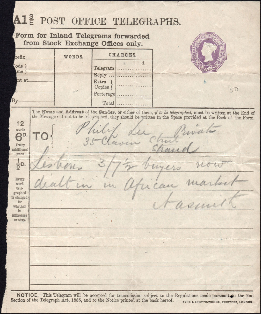 TP40A 1894 Florets Die 30 - front