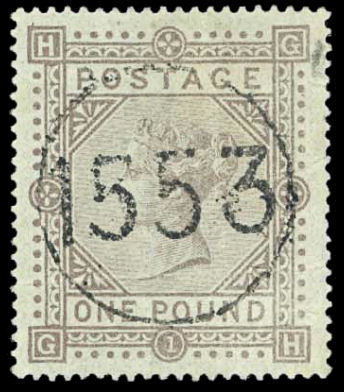 Railway Telegraph cancel on &pound;1