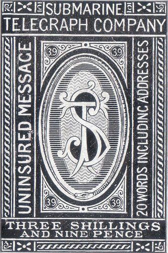 Submarine Telegraph Co. 3s9d Proof