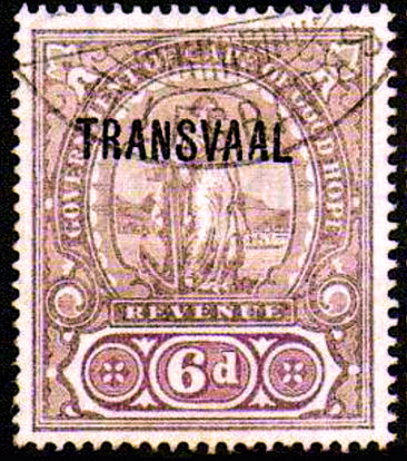 Transvaal overprint on COGH 6d Fiscal - pair
