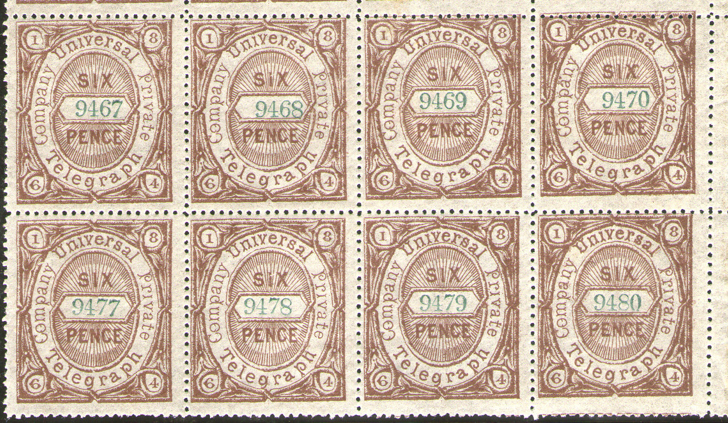 6d Column 7-10, blue-green