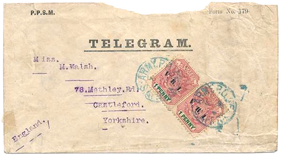 P.P.S.M. Form 179 delivery envelope