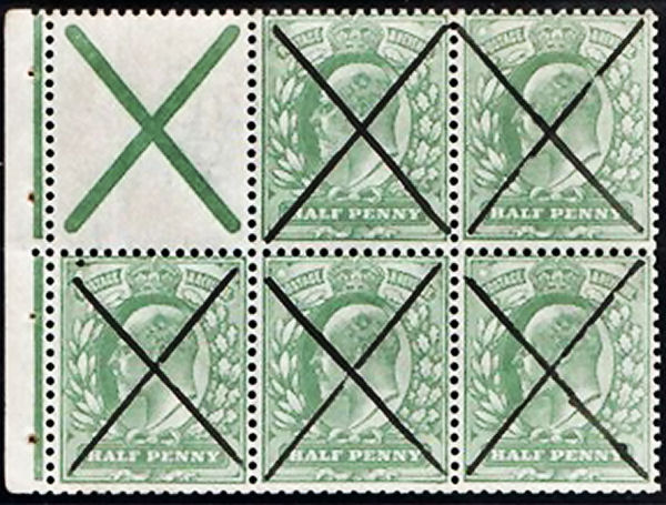 KEVII Booklet pane. Type A