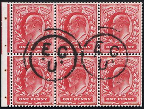 KEVII Booklet pane. Type C